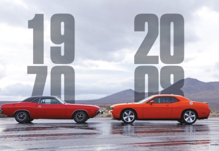 Dodge Challenger 70 ans 09 - dodge, challenger, car, road