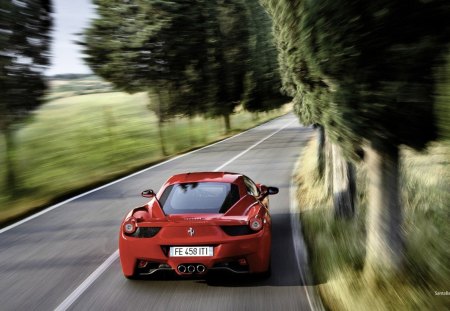 Ferrari 458 Italia speed - cars, ferrari, speed, italya