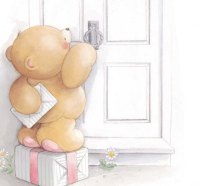 Bear with present