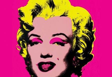 Andy Warhol  - style, bright, marilyn monroe, exagerated, colors, bold