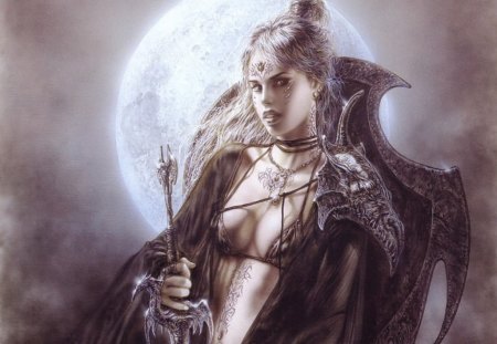 Luis Royo (Fairy Vassilisa Mission) - woman, lady, female, girl, luis royo, sword, fairy, fantasy