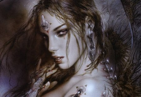 Luis Royo (Subversive Beauty) - woman, face, lady, girl, female, luis royo, beau, fantasy