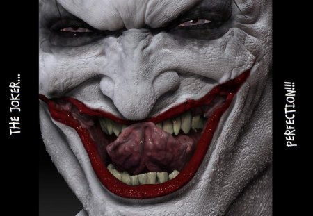 The joker perfection! - fun, groan, bad, joker, evil, perfection, scary, smile, red, teeth, tongue