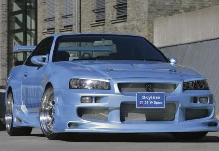 nissan skyline r34 - tuning, skyline, car, nissan