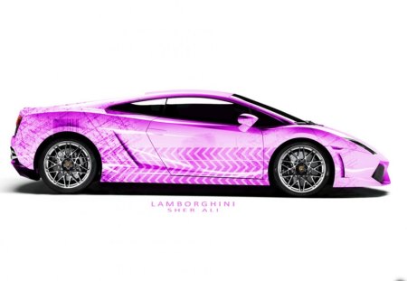 LAMBORGHINI GALLARDO - sher, lamborghini, 2009, sher ali, pink, orange, 09, gallardo, new