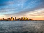 lower manhattan at sunset