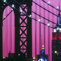 empire state building through manhattan bridge