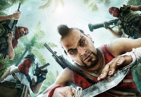 Caught in the middle of the Act. - jason brody, FPS, vaas, Far cry 3, Gunmen, Guns