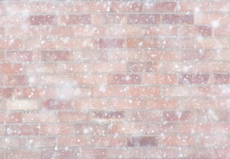 Snow against the wall. - pretty, white, fluffy snow, snow, brick wall