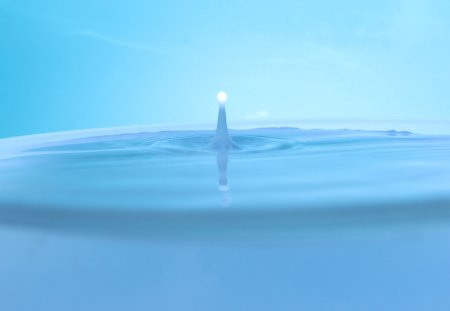 Droplet - droplet, water, lighthouse, blue, ocean