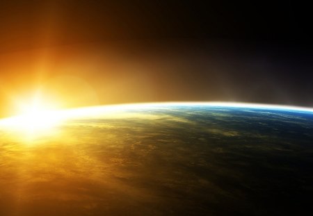 Amazing Earth - earth from space, solar system, sunrise, earth, Amazing Earth