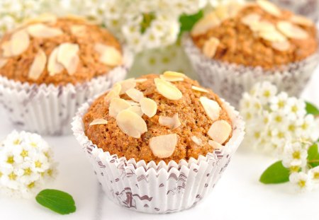 *** Almond muffins *** - cookies, muffins, food, almonds, sweets