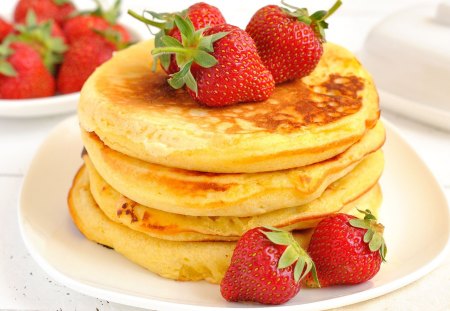 *** Pancakes and strawberries *** - sweets, pancakes, fruits, food, strawberries