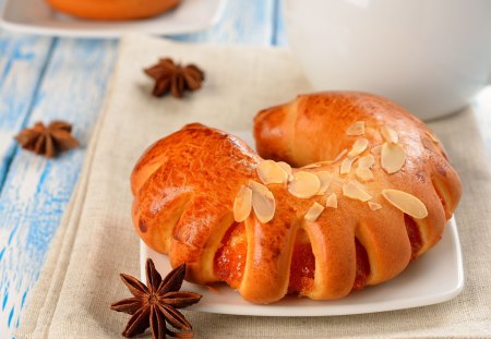 *** Danish with peach *** - fresh, sweets, peach, food, danish