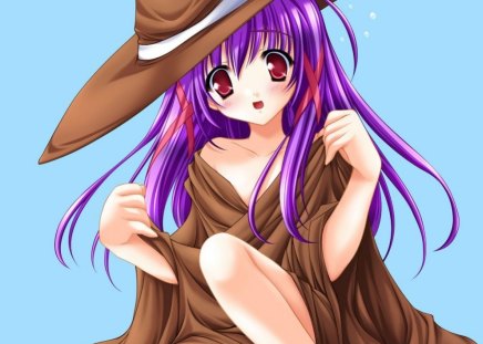 anime witch - witch, hat, girl, anime witch