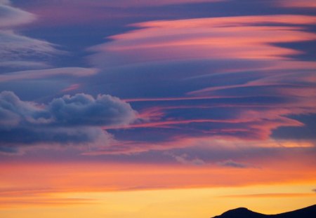 Sunset - clouds, colors, sunset, sky