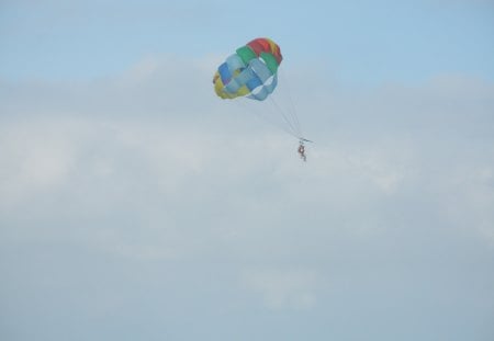 Parasail adventure on the islands - sky, blue, photography, red, water sports