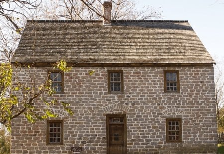 Shcifferstadt house 2 - maryland, tree, house, frederick, old, museum