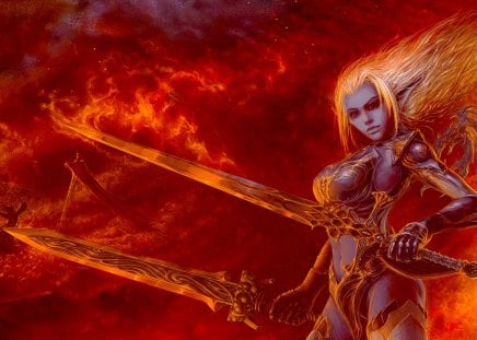 ELF WARRIOR - elf, swords, warrior, 3d girl, fantasy