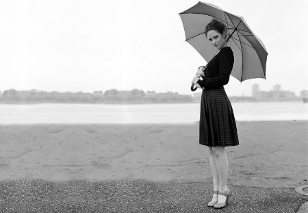 * - portrait, zooey deschanel, actress, photography, bw, wp