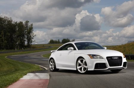 White Audi - january, audi, white, car