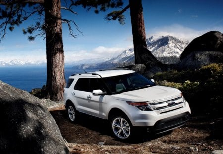 Ford Explorer SUV - explorer, ford, suv, tree