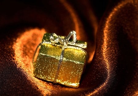 Golden gift box