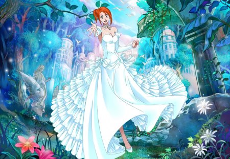 Orihime - anime, wedding dress, bleach, orihime