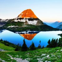Mountain peak reflection