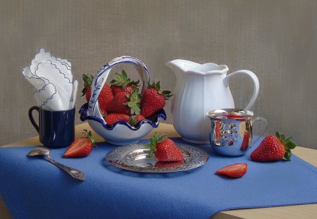 *** Still life *** - still, strawberrys, table, fruits, life