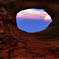 Sunset at Cave Entrance