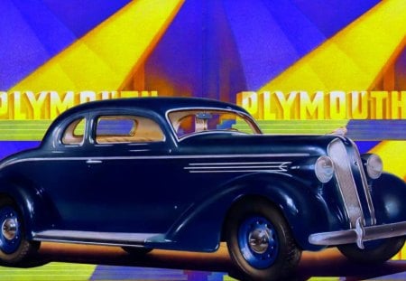 1936 Plymouth business coupe - Plymouth, 1936 Plymouth, Ad art, Vintage