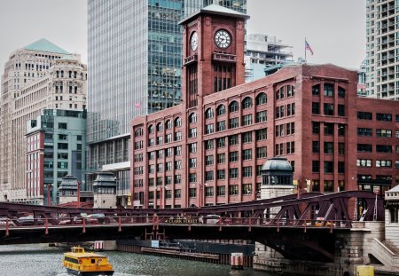 Chicago - Clark Street Bridge - illinois, cities, usa, chicago