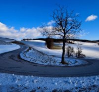 SNOW COVERED ROAD