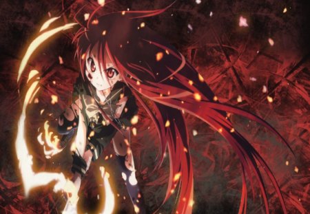 Shana - anime, sword, cute, fire, shana