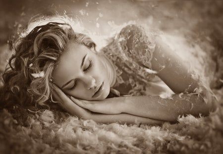 Sweet Dreams - sleep, woman, dreams, model