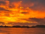 fiery dawn in anguilla