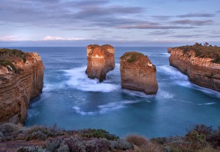 Ocean - sky, ocean, landscape, canyon