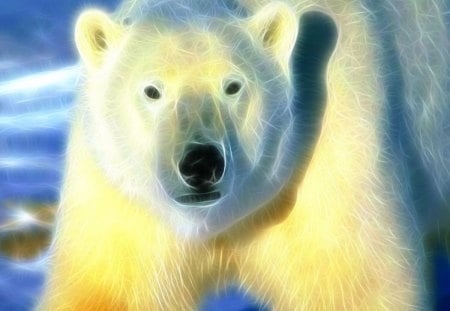 Sun lite polar bear