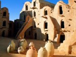 ancient ruins with pots in tunisia