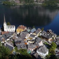 town by hallstatt lake austria