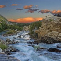 gorgeous raging river in the morning