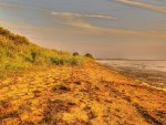 beautiful lone sunny beach hdr