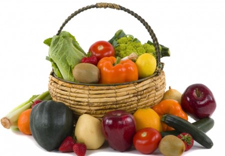 *** Basket of fruits and vegetables *** - basket, vegetables, nature, fruits