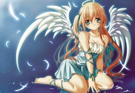 Angel - girl, anime, angel, blond