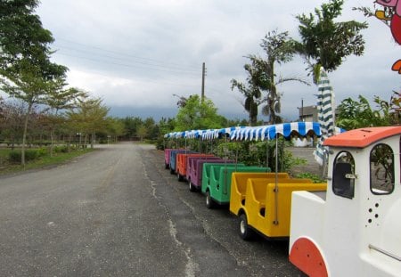 Visit a park car - colorful, cute, recreational, visit a park car