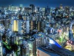 fantastic tokyo at dusk hdr