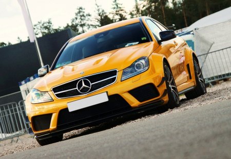 Mercedes - mercedes, yellow, car, benz