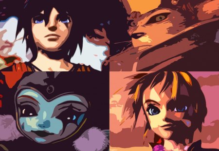 Chrono Cross Main 4 (Cutout) - Harle, Serge, Kid, Lynx, Chrono Cross