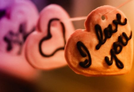 I Love You cookies - cookies, i love you, food, sweet